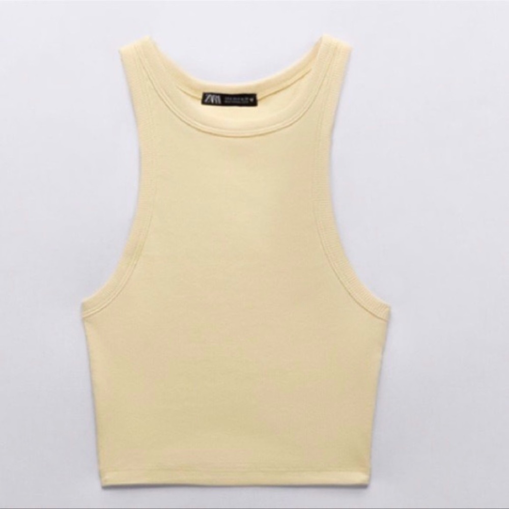 Zara Yellow Crop Top